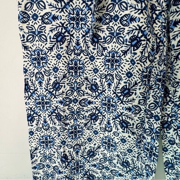 🍁 NWT Joie Linen Blend Boho Paisley Wide Leg Cropped Lightweight Pants With Tie - Picture 9 of 16